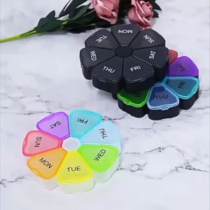 1 * 7 Day Pill Dispenser Container Travel Organizer Portable Medicine Organiser Tablet Holder Pill Case Pill Box