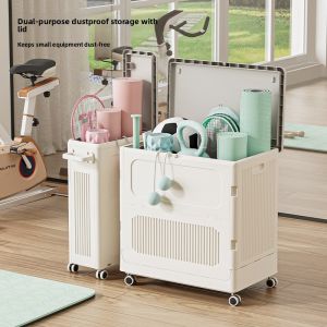 MONLEYTA | Large Capacity Plastic Foldable Storage Box For Clothes And Toys Underbed Organizer Cabinet Home Use Utility Container