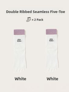 JINGCHI | Anti-Odor Absorbent Breathable Cotton Socks White Mid-Calf