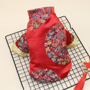 Lovinland Pet 2026 New Year Dog Clothes Tang Suit Chinese Style Cat Coat Outfit Pet Costume Apparel Cheongsam Party Dog Clothing