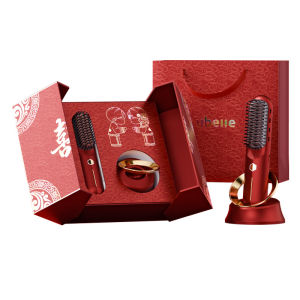 「China Plug」UBelle | Negative Ion Damage-Free 2-in-1 Straight & Curling Hair Brush