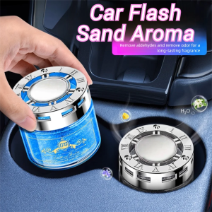 2025 New High-End Car Aromatherapy Air Freshener with Flowing Sand Solid Fragrance Seat Decoration Car Logo Design
