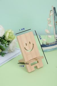 Creative Bamboo Mobile Phone Stand Desktop Universal Display Wooden Mobile Phone Holder Carved Words Detachable Lazy Person
