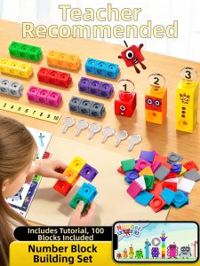 MINGZHUO | Large Particle Block Brick Number Enlightenment Children Intelligent Educational Toy