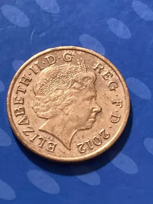 2012 UK Queen Elizabeth One Penny coin