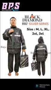 Jas Hujan Black Diamond 882 Silver Series Raincoat Stelan Dewasa Jaket Celana