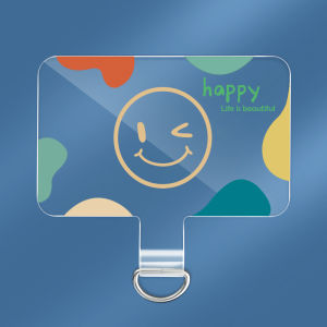 Mobile Phone Lanyard Clip Transparent Patch Fixed Piece Gasket Shell Card Back Sticker Hang Rope Rope Cartoon Pattern Connecting Piece