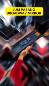 270mm 300mm Wide NAPOLEX BROADWAY Blue White Convex Flat Car Rear View Mirror Clip Adjustable Removable Angle Universal Clip Mirror Back Side behind Reverse Car Truck Interior Room DIY Easy Installation Safe Drive Safety