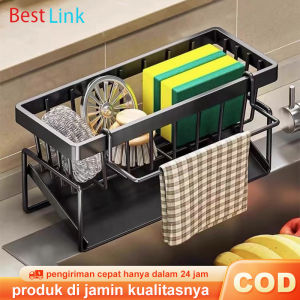 Rak Cuci Piring Wastafel SStainless / Rak Wastafel Cuci Piring Stainless / Rak Kamar Mandi Rak Serbaguna / Rak Bumbu Dapur Rak Dinding Wastafel / Multifungsi Rak Sponge Cuci / Piring Nordic Style Anti Karat
