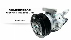 คอมเพรสเซอร์ นิสสัน ทีด้า ปี 2008 7ร่อง ลูกสูบ COM0161 COMPRESSOR NISSAN TIDA 08 7PK 10S11C คอมแอร์รถยนต์ ทิด้า