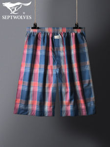 Septwolves Pure Cotton Five-Quarter Shorts Loose Fit Summer Casual Beach Pants Straight Leg mid Waist Fashion Urban Style