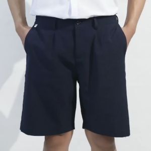 Quần short nam màu XANH ĐEN quần đùi nam cao cấp có thun 2 bên chất vải Terin gân cho học sinh tiểu học