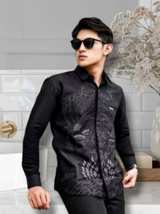 Batik Pria Modern Kemeja Batik Pria Lengan Panjang Batik Pekalongan Kemeja Kantor Pria modern mewah