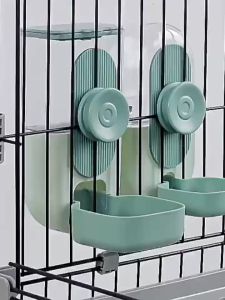 Bình Nước Và Bình Ăn Gắn Chuồng Cho Thú Cưng Tự Động Bình Ăn Uống Gắn Lồng Cho Chó Mèo