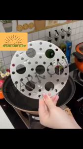SPARKCART 1PC Stainless Steel Stock Stand Thick Egg Tray Hot Pot Steamer Kitchen