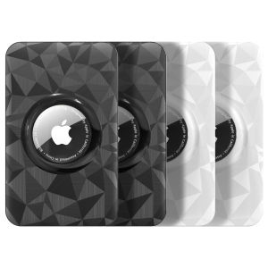 Ultra-Thin Hard Gel Diamond Shape Apple AirTag Card Holder Protective Case Digital Anti-Loss Device Card Sleeve