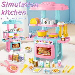 48pcs Mini Kitchen Set Toy Kid Cooking Toys Set Children Simulation Cookware House Play Girls Gift