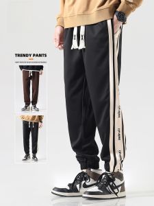 ROMON | กางเกงวอร์มลำลองสำหรับผู้ชาย Romon กางเกงขายาวทรงหลวมสไตล์ฤดูใบไม้ร่วงและฤดูหนาวสำหรับเยาวชน