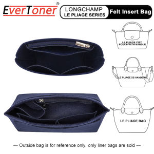 EverToner Felt Inner Bag for LONGCHAMP LE PLIAGE Series Bag Mini XS Insert Bag Organizer Bag Accessoires