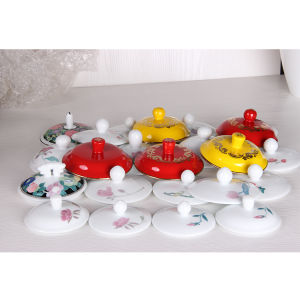 Nắp Cốc Trà Sứ Đỏ Dưới Lớp Glaze Nắp Cốc Văn Phòng Họa Tiết Cỏ Xanh Nắp Cốc Sứ Đỏ Nắp Cốc Cốc Cà Phê Sứ