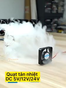 Quạt tản nhiệt 12VDC  4x4x1cm 2 dây chất lượng - Linh kiện Fixpro