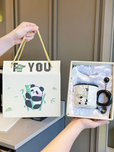 BOJINGLIPIN | New Design Panda Ceramic Cup with Lid