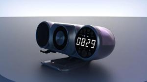 Multi-function 10W Wireless Charger Fast Charging Stand Home Decoration RGB Light BT Speaker Alarm Clock