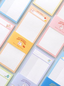 สมุดบันทึกความจำ B5 ขนาดยาว สมุดโน้ตสำหรับใช้ในออฟฟิศและเรียนรู้ อุปกรณ์ธุรกิจและวัสดุศิลปะ Indigo Cute Long Rectangle Sticky Notes