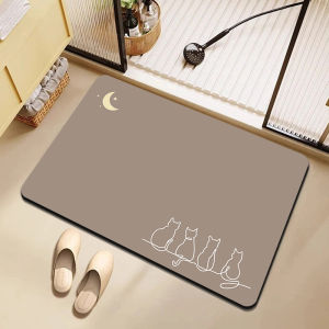 VIKAMA light luxury and simple bathroom floor mat absorbent and non slip bathroom door quick drying bathroom carpet