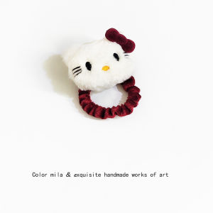 Cute Stuffed Hello Kitty Barrettes Young Adult Heart BB Clip Side Bang Side Clip Back Head Breaking Clip Cropped Hair Clip Barrettes Headdress