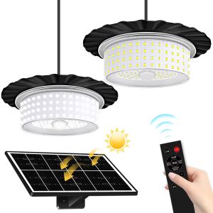 Đèn Treo Năng Lượng Mặt Trời Di Động 244LED 360 ° Đèn Năng Lượng Mặt Trời Ngoài Trời Trong Nhà Chống Nước Phát Sáng Với 5 Chế Độ Cho Chòi Cắm Trại