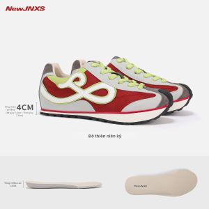 JNXS | Giày Sneaker Retro Tăng Chiều Cao Giấu Kín Nhẹ Thoáng Khí