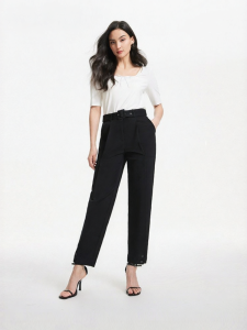 Vero Moda | Simple Mid-waist Nine Points Office Wear Pants For Women