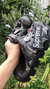 Giày Dép Cross Vảy Sơn Đế Xám Rằn Ri Camo DEPCR7KL1 Tặng Thêm 12 Sticker Cross Giày Bít Mũi Đế Răng Cưa Lớn Chống Trơn