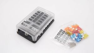 6/12 Ways Fuse Box LED Warning Indicator 12V 32V Power Distribution Panel Car Boat Fuse Box Holder With Plastic Cover