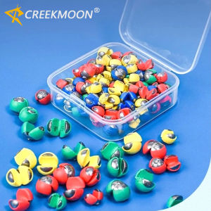 50PCS Quick Opening Fishing Lead Sinker Set Round Bite Weights Biting Clip Wrapping Glue Not Damaging LineRock Fishing Gear