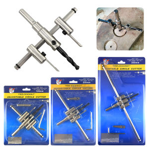 4 Có Thể Điều Chỉnh Vòng Tròn Cưa Lỗ Cắt Gỗ Bộ Mũi Khoan 30-120 Mm Lưỡi Dao Hợp Kim Không Dây Loại Máy Bay Dụng Cụ Làm Rau Cau