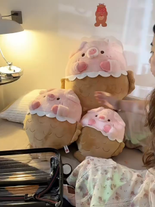 น่ารัก Snapper หมูของเล่นตุ๊กตา Plushie ยัดไส้นุ่มสีชมพู Piggy Apany หมอนนอนกอดหมอนสําหรับสาววันเกิด
