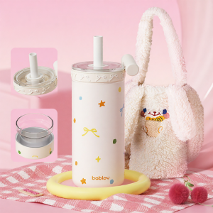 BABLOV | Glass-Lined Sippy Cup with Straw
