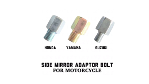 MOTORCYCLE SIDE MIRROR ADAPTOR BOLT / SIDE MIRROR EXTENSION BOLT UNIVERSAL MODEL (1PC)