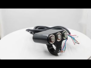 12V 22mm Waterproof Motorcycle LED Halo Switch Double ON-OFF Button Switch 2in1，3 in1 LED Switch Bracket