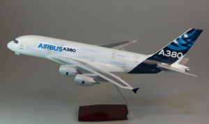 50.5CM A380 Prototype Airline Model Airplane 1/160 Scale Die-Cast plane Model with Landing Gear Wheels Light Collected Gift
