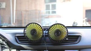 12V 24V Car Fan Double-head Cooling Fan 3-Speed Fan 360° Strong Wind Air Conditioner for Truck Summer Car Fan Cooler Acc - Sinhair Store
