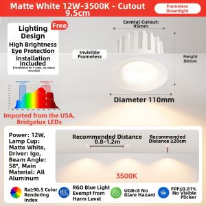 JINGYA | High Bright Deep Anti-glare Recessed Spotlight