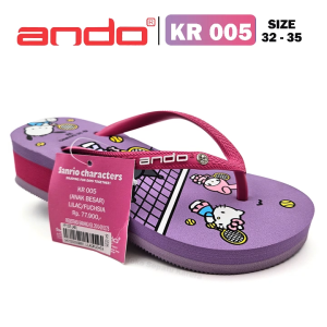 Sandal Jepit Anak Perempuan – ANDO – KR 005 – Size 32-35 – Outdoor – Casual – Fashion Lilac Fuchsia
