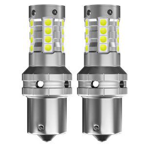 2 Bóng Đèn LED Xi Nhan Lùi P21W BA15S Canbus Dành Cho Skoda Superb MK1 MK2 MK3 Yeti Fabia 1 2 3 Felicia Octavia A5 A7 Rapid Roomster 12V 24V 8W
