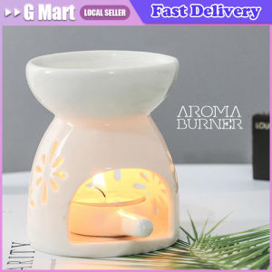 Ceramic Crafts Aroma Burner Handmade Hollow Flower Pattern Essential Oil Burner Candle Lamp Many Style HomeOffice Crafts Decor Ceramic Essential Oil Burner with Tea Light Holder Oil Burner Melt Wax Warmer Diffuser Candle Room Decor Holder ValentineS Day