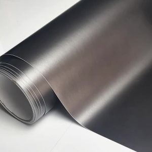 Premium Matte Satin Metallic Gray Vinyl Wrap Film Car Sticker Decal With Air Release Self Adhesive