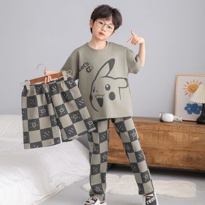 SHAPRA | Cotton Cartoon Luffy Short Sleeve Round Neck Loose Pajama Set