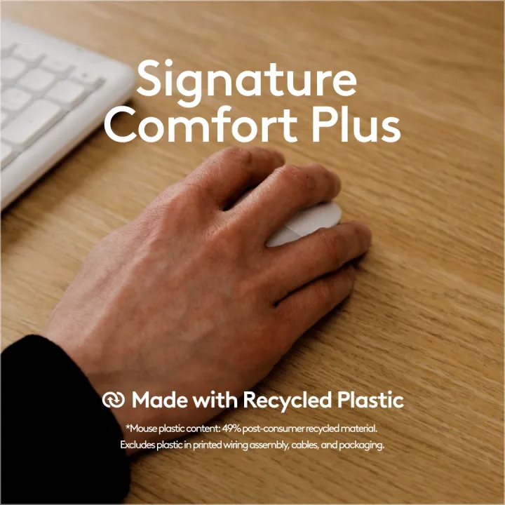 Logitech Signature Comfort Plus M850 L Wireless Mouse, Bluetooth Mouse with Palm Cushion, Silent Clicks, 24-Month Battery, Customizable Buttons, for Windows,